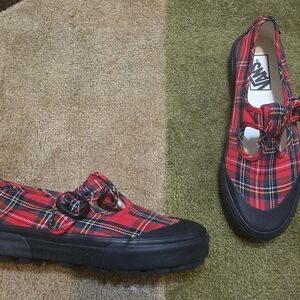 Vans Red Plaid Sneakers